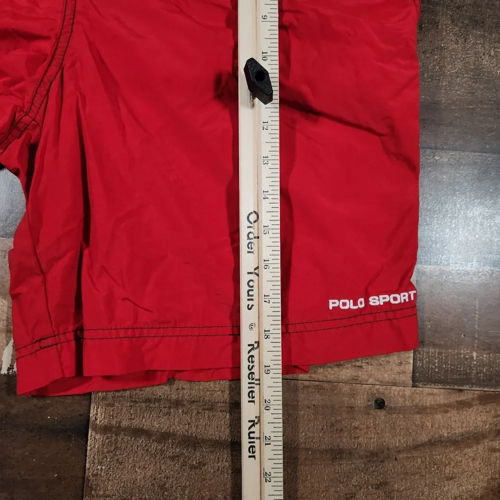 Vintage 90s Polo Sport Swim Trunks Mens Large Red Ralph Lauren Mesh Lined